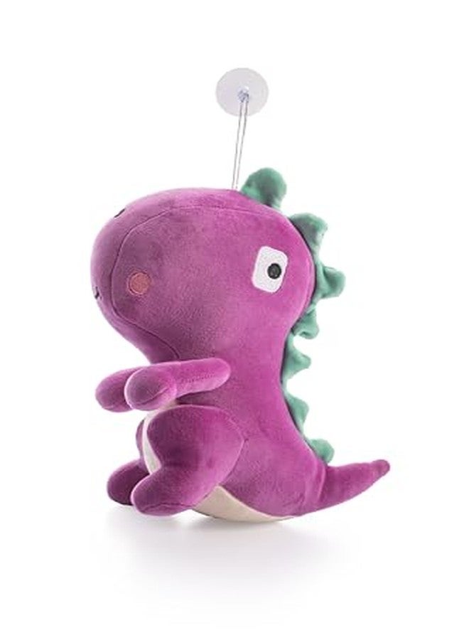 Dimpy Stuff Dino Plush Toy - Purple 23 cm (9") - Super Soft Squishy Nursery Decor Children - Image 3